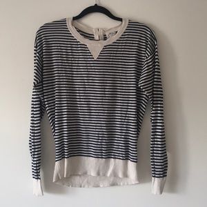 Madewell Striped Sweater Zipper Size Small